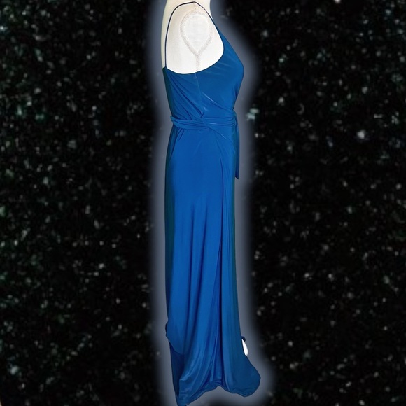 Misa Los Angeles ‘Veronika’ Wrap Style Maxi Dress in Navy Blue Size Small - Picture 8 of 14